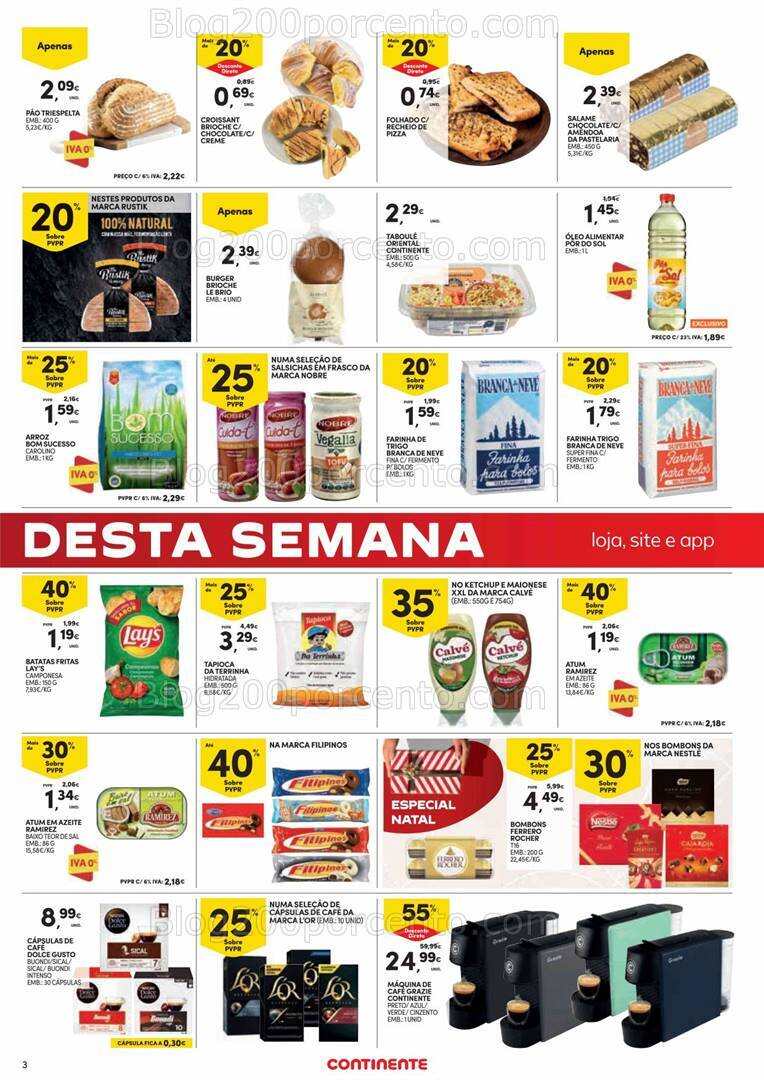 Antevisão Folheto CONTINENTE Promoções Fim de Semana - 3 a 6 novembro