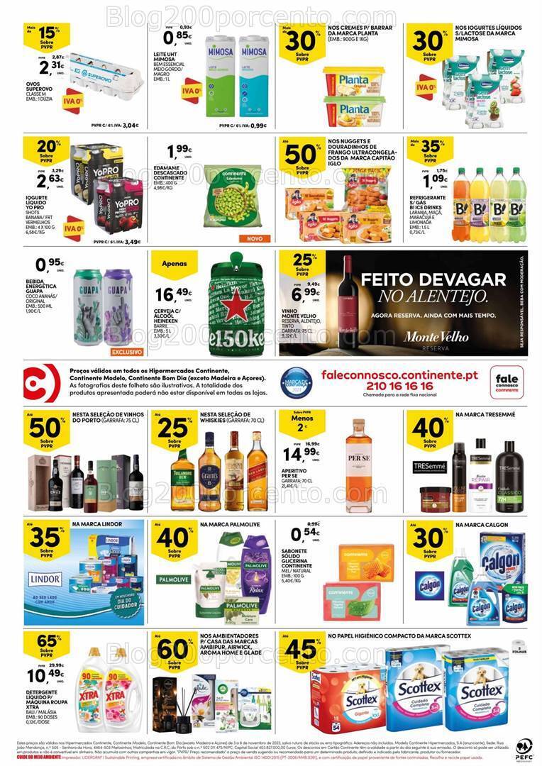 Antevisão Folheto CONTINENTE Promoções Fim de Semana - 3 a 6 novembro