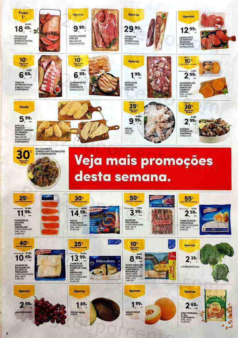 Antevisão Folheto CONTINENTE Promoções Fim de Semana - 31 março a 3 abril