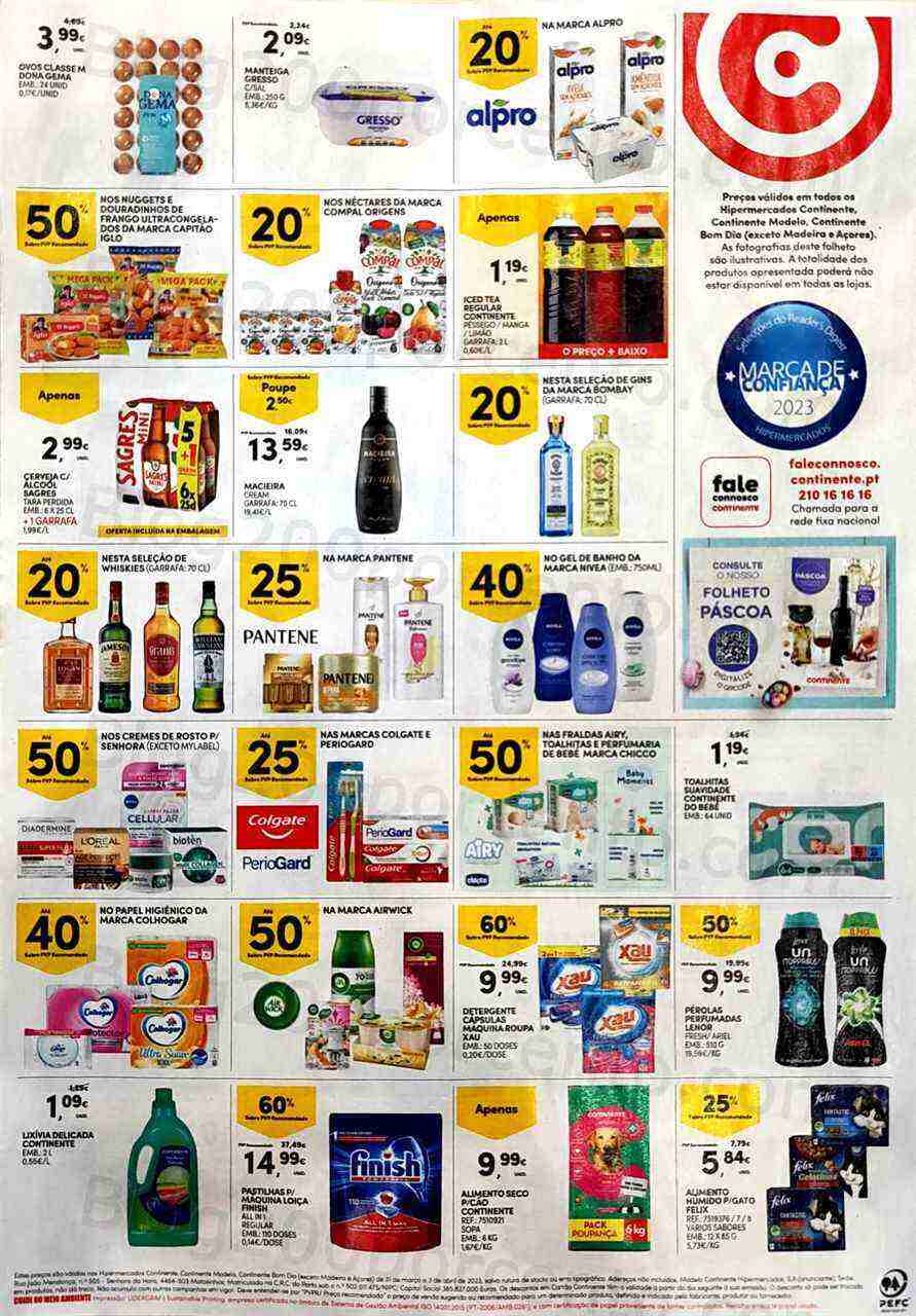 Antevisão Folheto CONTINENTE Promoções Fim de Semana - 31 março a 3 abril