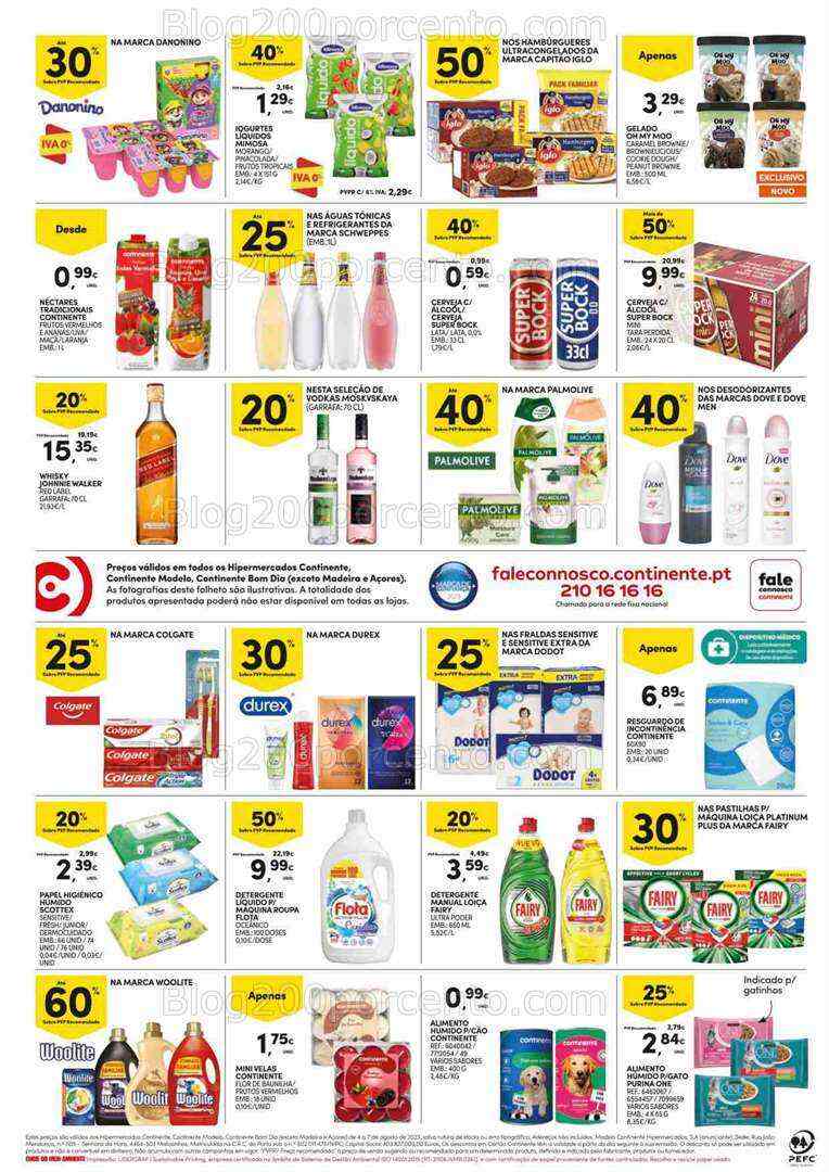 Antevisão Folheto CONTINENTE Promoções Fim de Semana - 4 a 7 agosto