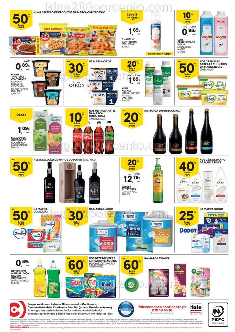 Antevisão Folheto CONTINENTE Promoções Fim de Semana - 4 a 7 outubro