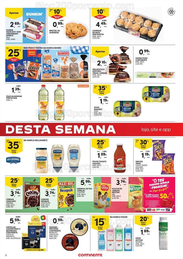 Antevisão Folheto CONTINENTE Fim de Semana Promoções - 5 a 8 abril