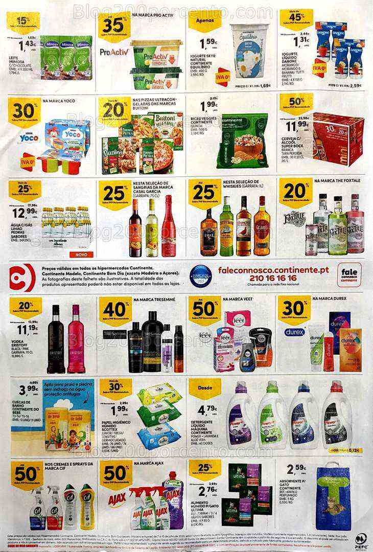 Antevisão Folheto CONTINENTE Promoções Fim de Semana - 7 a 10 julho