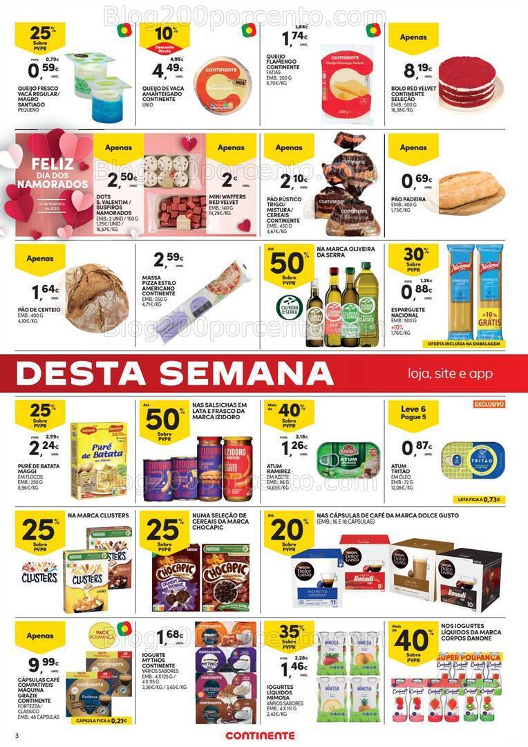 Antevisão Folheto CONTINENTE Promoções Fim de Semana de 9 a 12 fevereiro
