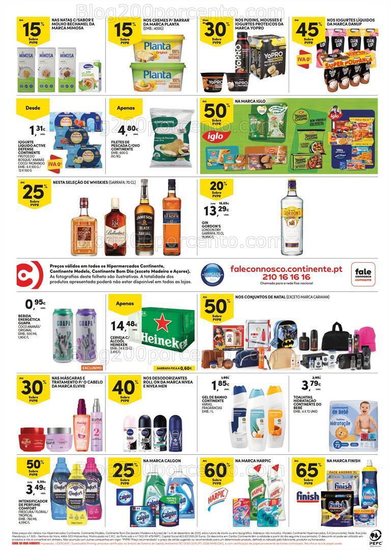 Antevisão Folheto  CONTINENTE Promoções Fim de Semana - 1 a 4 dezembro