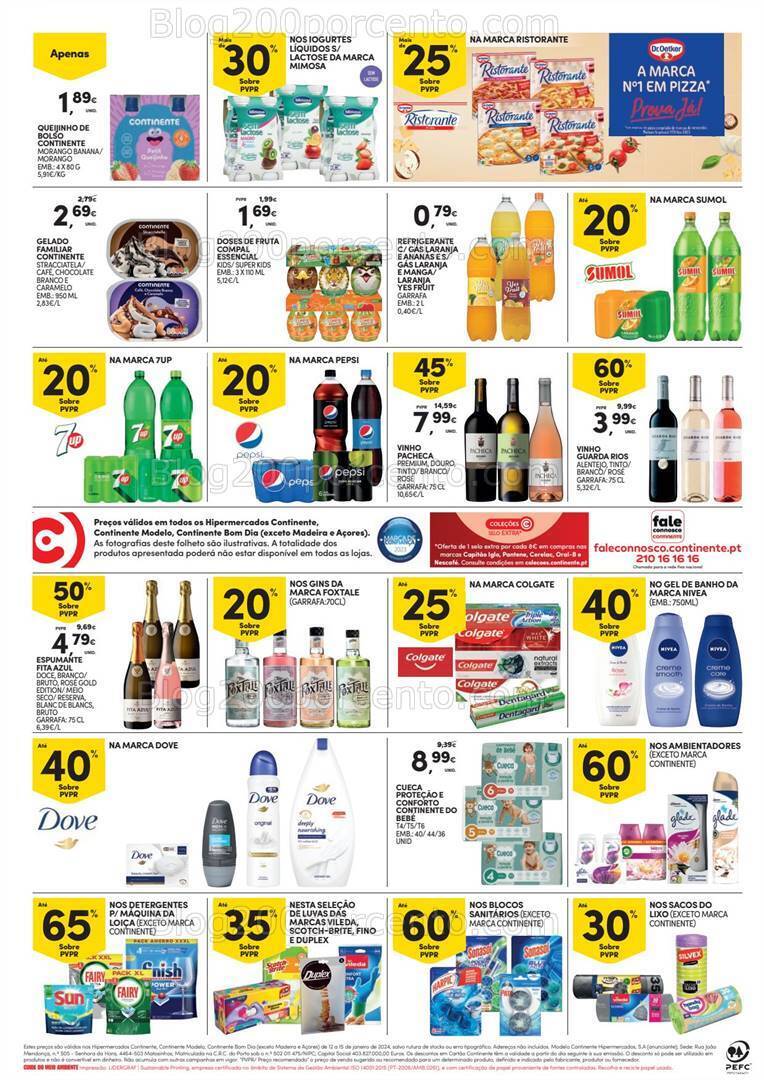 Antevisão Folheto CONTINENTE Promoções Fim de Semana - 12 a 15 janeiro