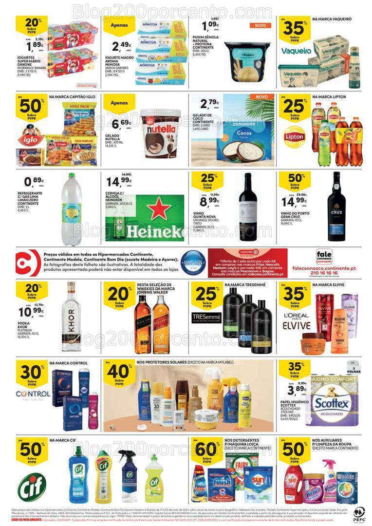 Antevisão Folheto CONTINENTE Promoções Fim de Semana - 17 a 20 maio