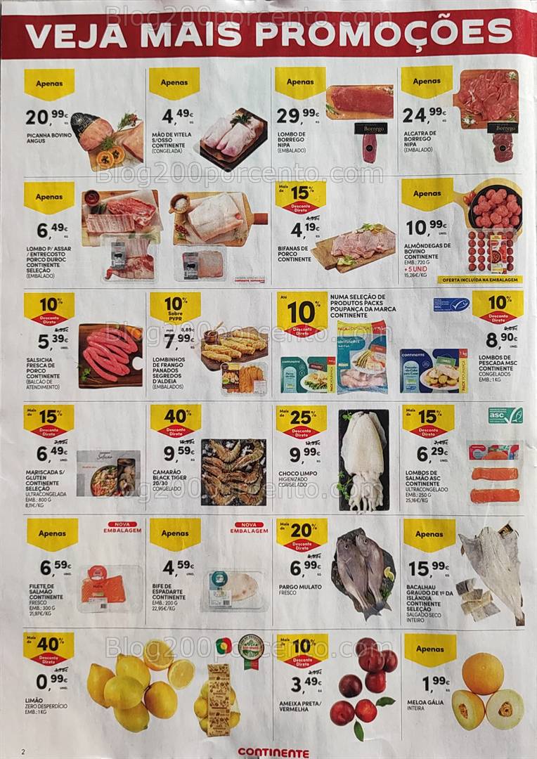 Antevisão Folheto CONTINENTE Promoções Fim de Semana de 25 a 28 abril