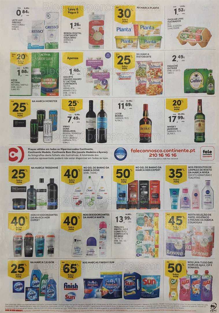 Antevisão Folheto CONTINENTE Fim de Semana Promoções de 26 a 29 janeiro