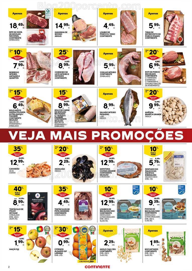 Antevisão Folheto CONTINENTE Promoções Fim de Semana - 29 março a 1 abril