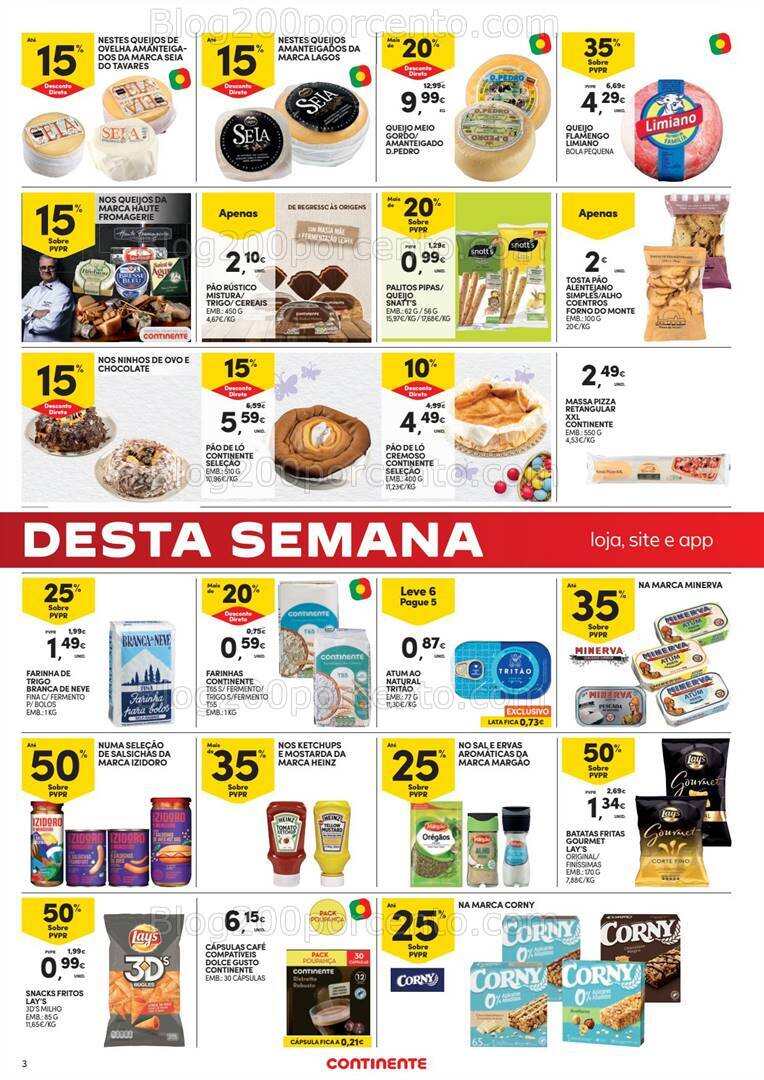 Antevisão Folheto CONTINENTE Promoções Fim de Semana - 29 março a 1 abril