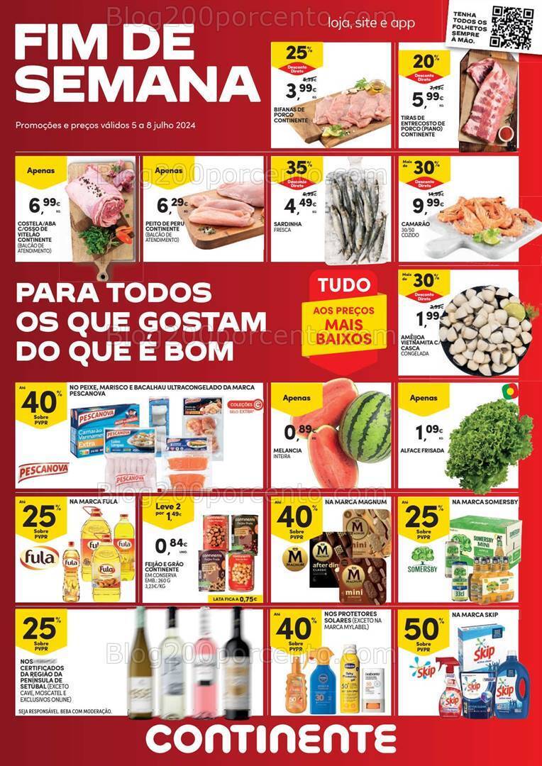 Antevisão Folheto CONTINENTE Promoções Fim de Semana - 5 a 8 junho