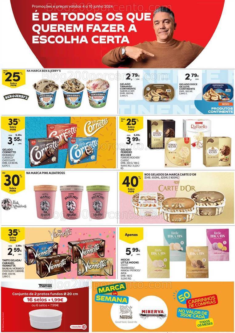 Antevisão Folheto CONTINENTE Especial Gelados Promoções de 4 a 10 junho