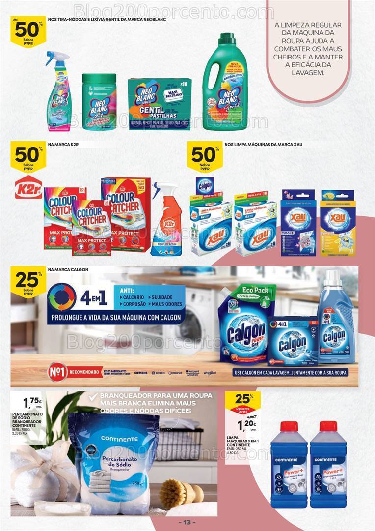 Antevisão Folheto CONTINENTE Limpeza Promoções de 14 a 26 maio