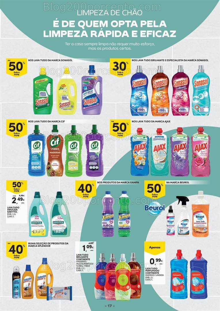 Antevisão Folheto CONTINENTE Limpeza Promoções de 14 a 26 maio