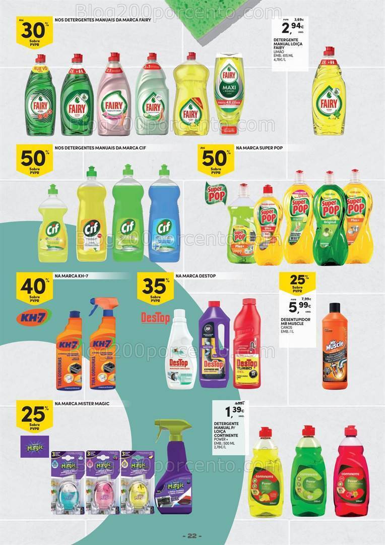 Antevisão Folheto CONTINENTE Limpeza Promoções de 14 a 26 maio