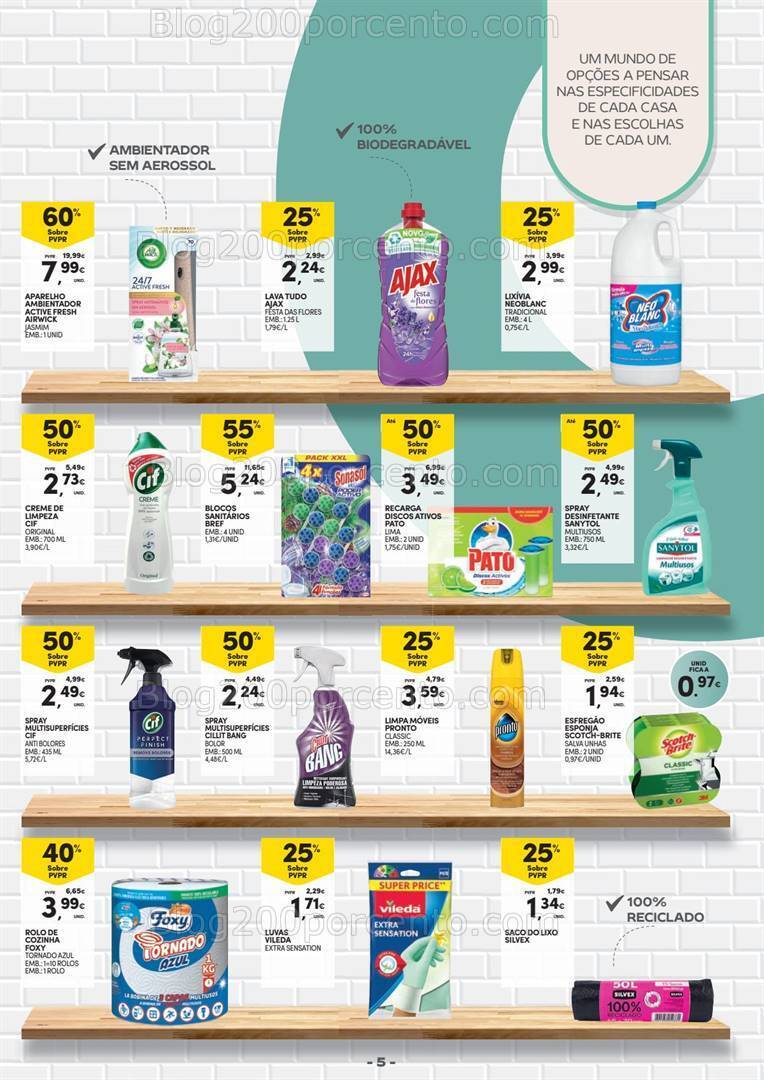 Antevisão Folheto CONTINENTE Limpeza Promoções de 14 a 26 maio