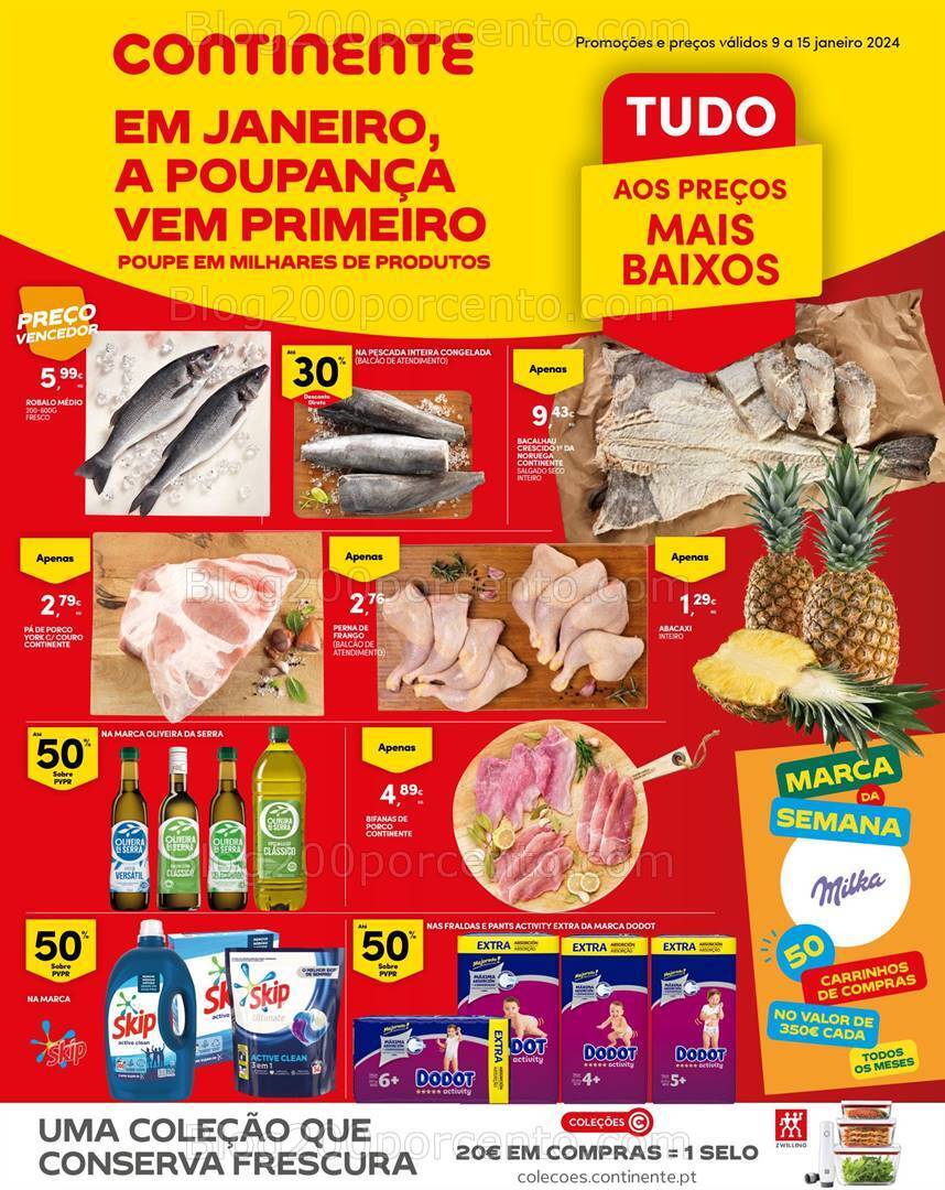 Antevisão Folheto CONTINENTE Madeira Promoções de 9 a 15 janeiro