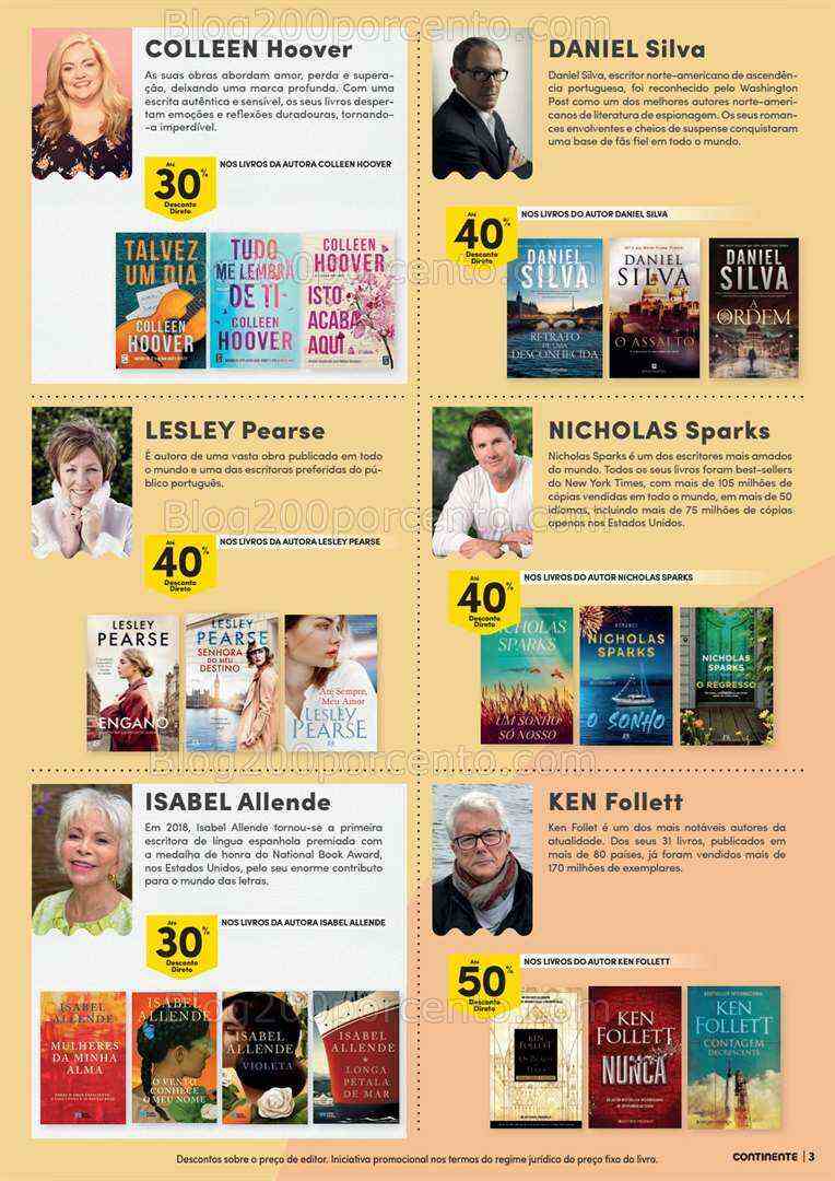 Antevisão Folheto CONTINENTE Mercado do Livro Promoções de 4 a 16 julho