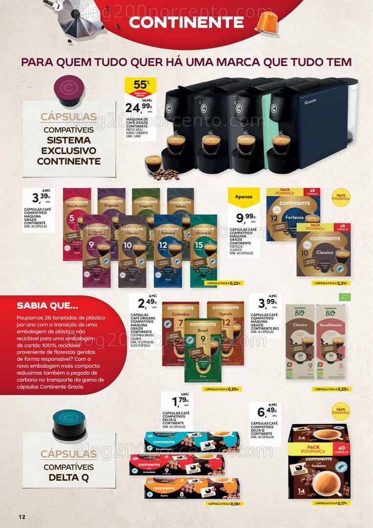 Antevisão Folheto CONTINENTE Modelo Bebidas Quentes - 24 outubro a 12 novembro