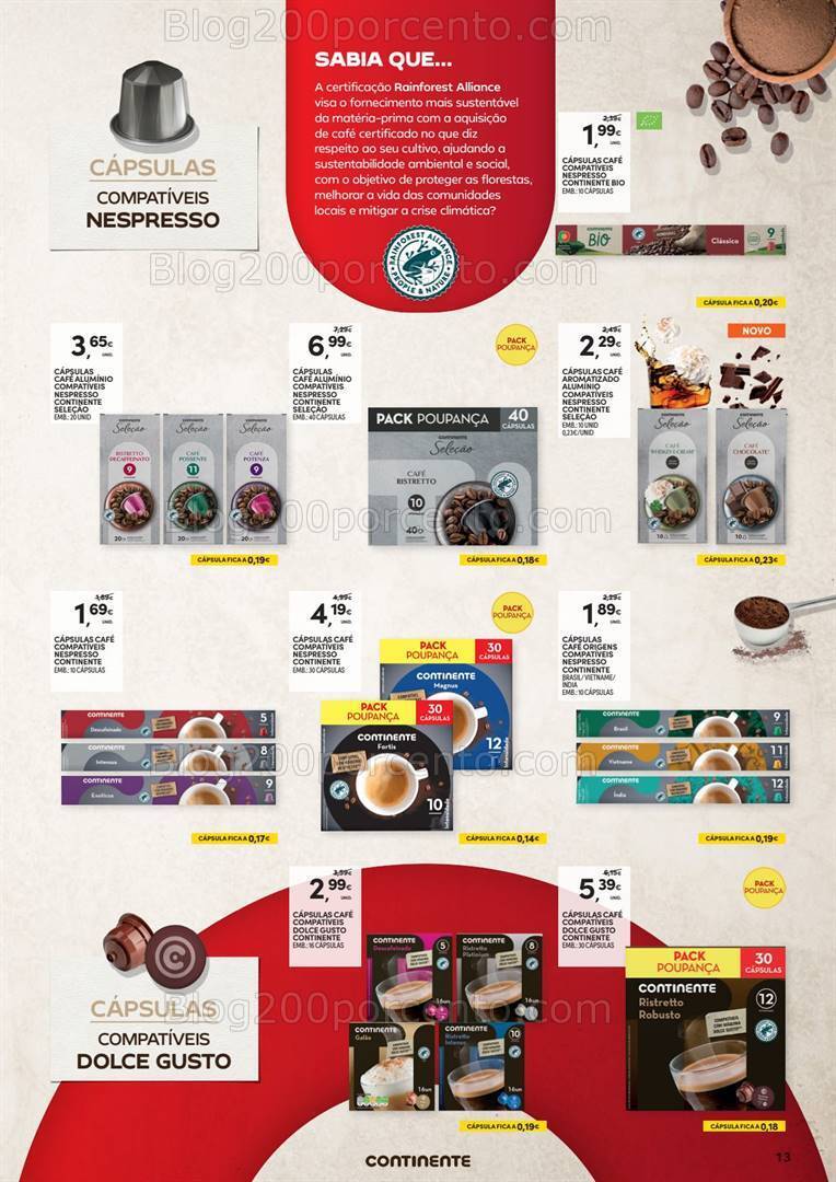 Antevisão Folheto CONTINENTE Modelo Bebidas Quentes - 24 outubro a 12 novembro
