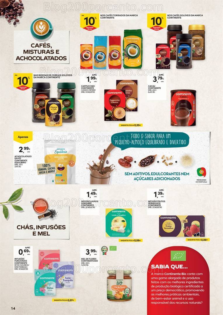 Antevisão Folheto CONTINENTE Modelo Bebidas Quentes - 24 outubro a 12 novembro