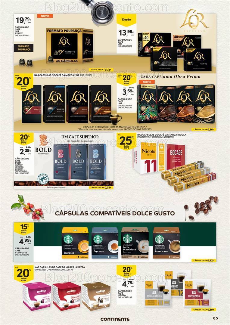 Antevisão Folheto CONTINENTE Modelo Bebidas Quentes - 24 outubro a 12 novembro