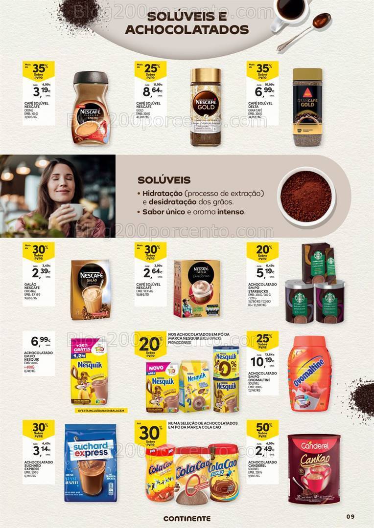 Antevisão Folheto CONTINENTE Modelo Bebidas Quentes - 24 outubro a 12 novembro