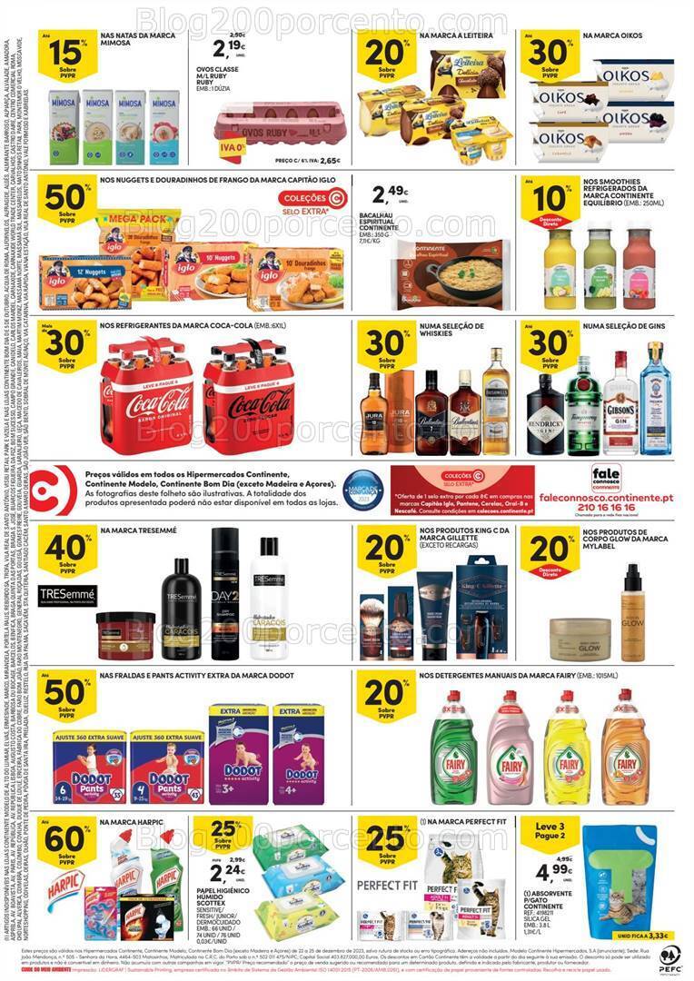 Antevisão Folheto CONTINENTE Fim de Semana Natal Promoções de 22 a 25 dezembro