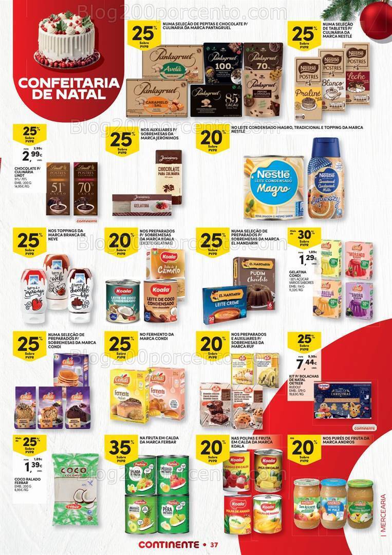 Antevisão Folheto CONTINENTE Natal Alimentar Promoções de 14 novembro a 24 dezembro