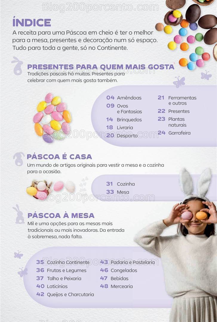 Antevisão Folheto CONTINENTE Páscoa Promoções de 12 a 31 março