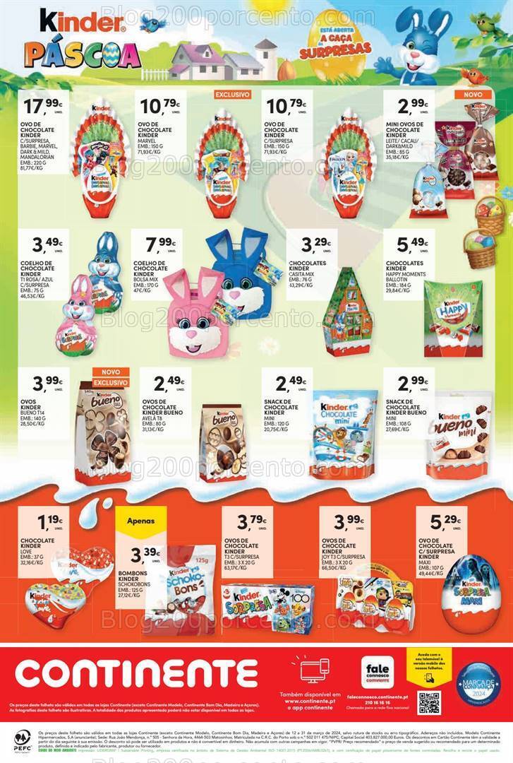 Antevisão Folheto CONTINENTE Páscoa Promoções de 12 a 31 março
