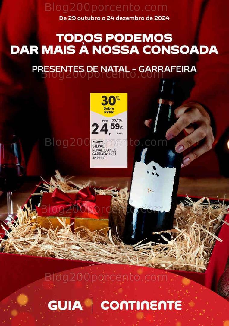 Antevisão Folheto CONTINENTE Presentes de Natal - Garrafeira - 29 outubro a 24 dezembro