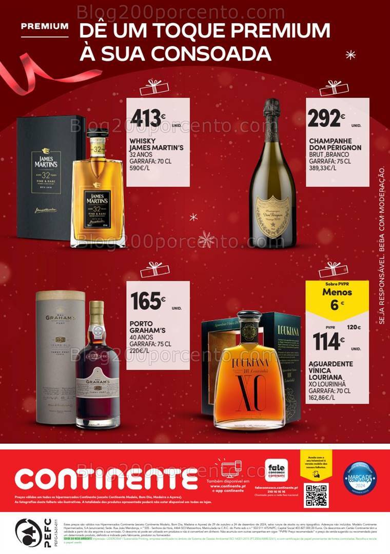 Antevisão Folheto CONTINENTE Presentes de Natal - Garrafeira - 29 outubro a 24 dezembro