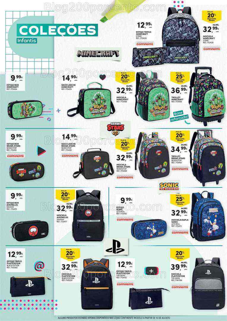 Antevisão Folheto CONTINENTE Regresso às Aulas Promoções de 1 a 27 agosto