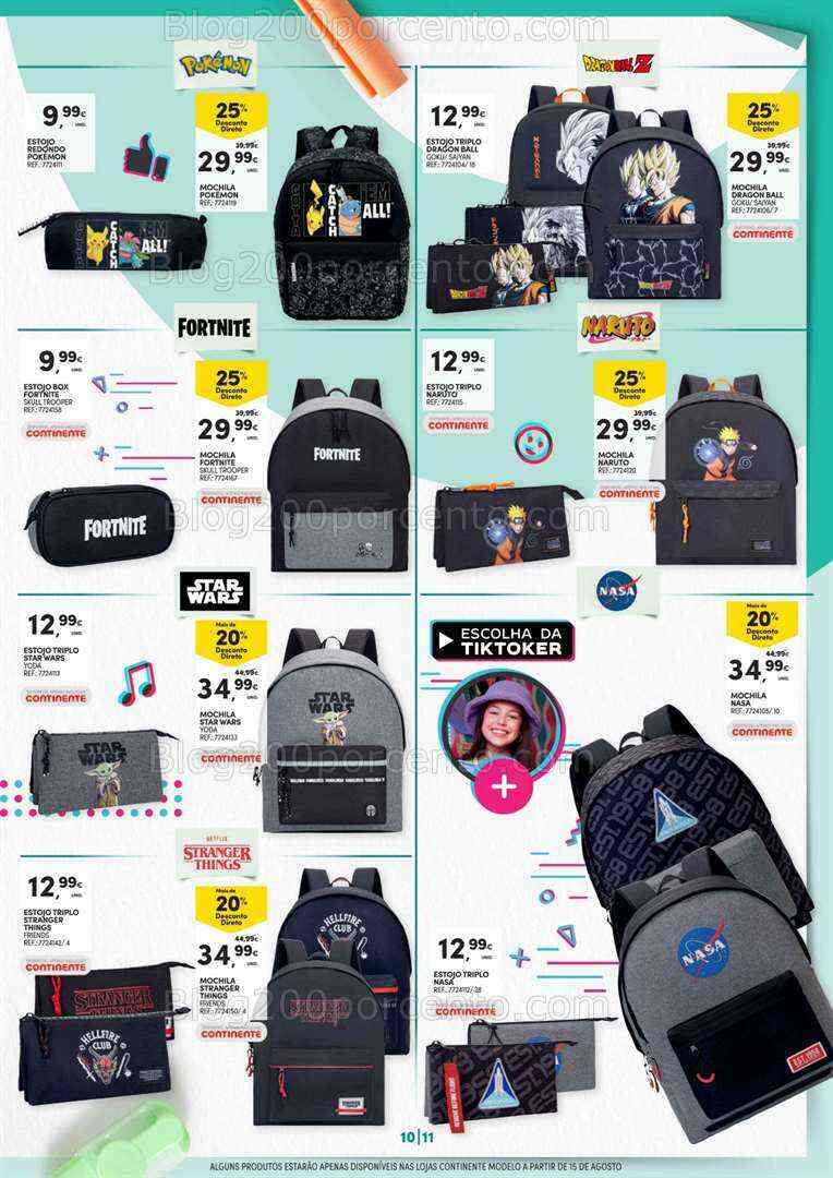 Antevisão Folheto CONTINENTE Regresso às Aulas Promoções de 1 a 27 agosto