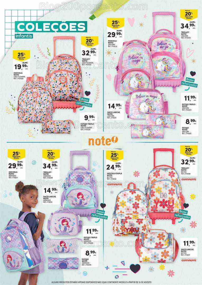 Antevisão Folheto CONTINENTE Regresso às Aulas Promoções de 1 a 27 agosto