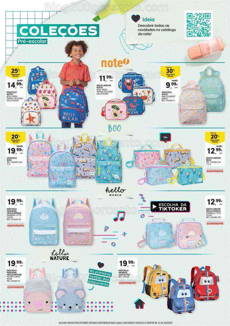 Antevisão Folheto CONTINENTE Regresso às Aulas Promoções de 1 a 27 agosto