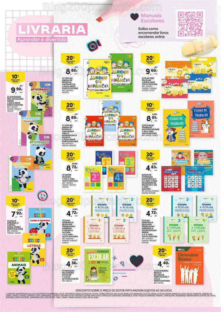 Antevisão Folheto CONTINENTE Regresso às Aulas Promoções de 1 a 27 agosto