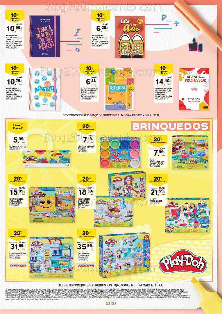 Antevisão Folheto CONTINENTE Regresso às Aulas Promoções de 1 a 27 agosto