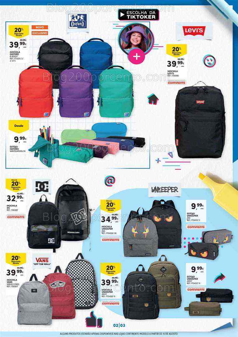 Antevisão Folheto CONTINENTE Regresso às Aulas Promoções de 1 a 27 agosto