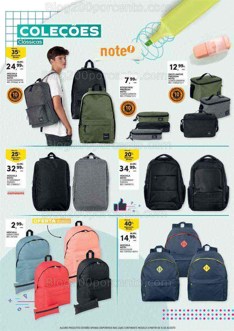 Antevisão Folheto CONTINENTE Regresso às Aulas Promoções de 1 a 27 agosto