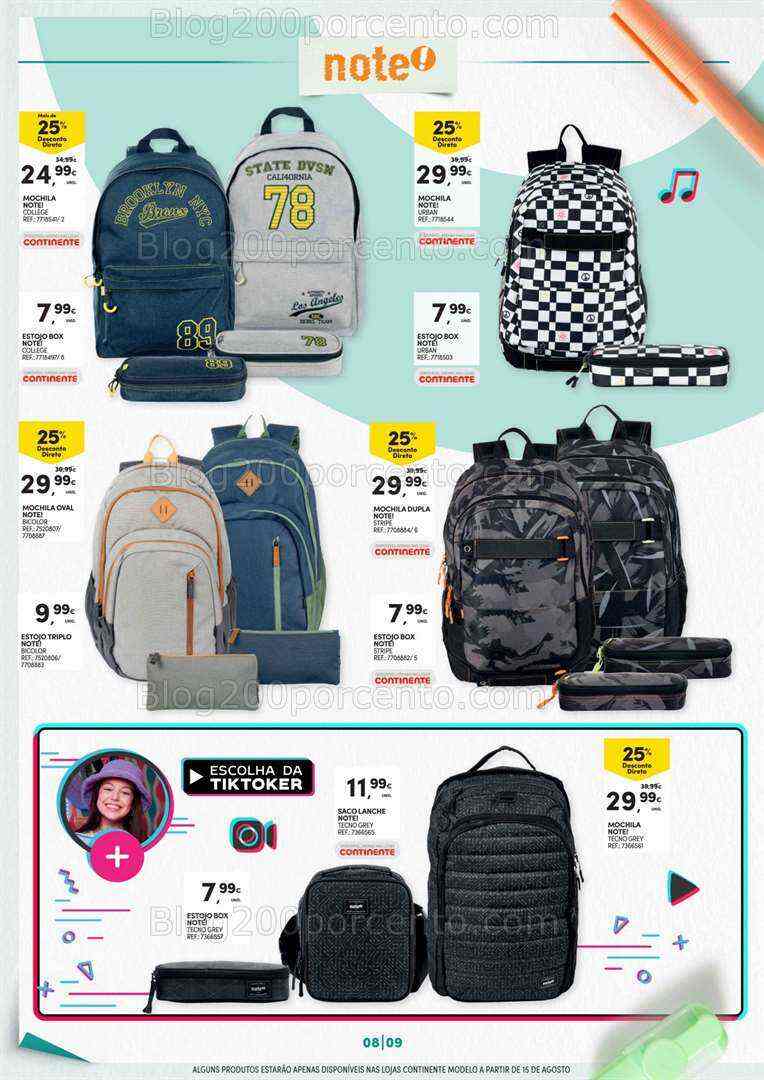 Antevisão Folheto CONTINENTE Regresso às Aulas Promoções de 1 a 27 agosto