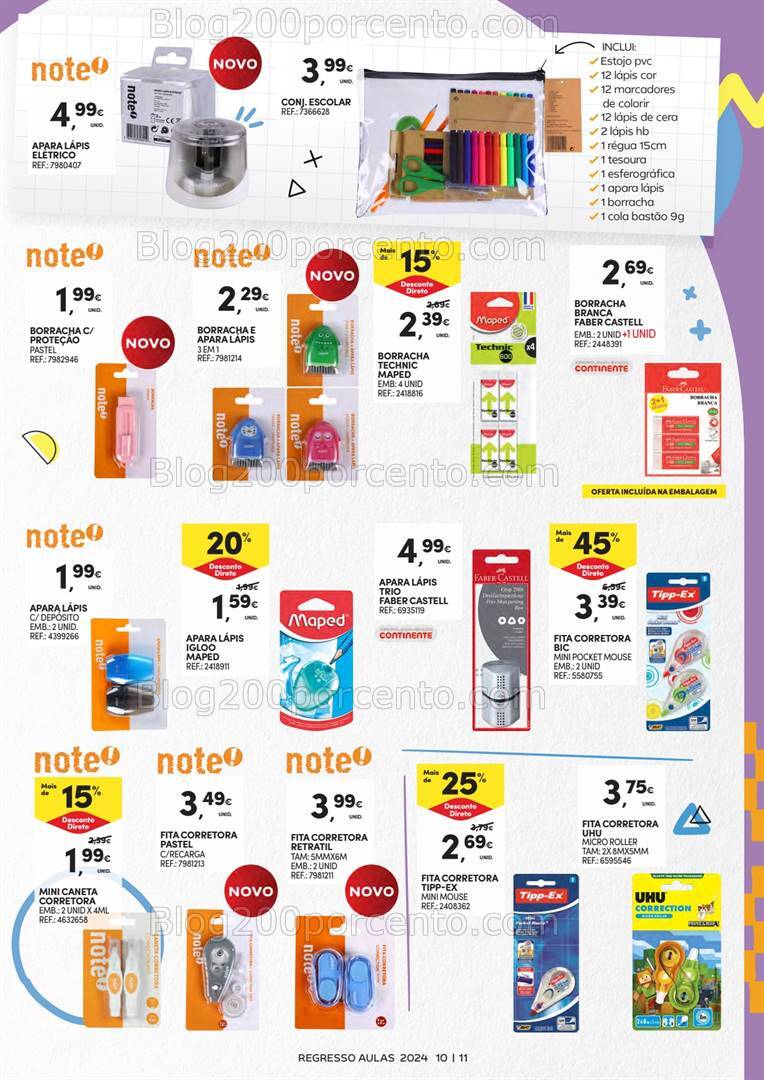 Antevisão Folheto CONTINENTE Regresso às Aulas Promoções de 3 a 22 setembro