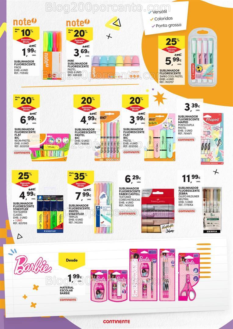 Antevisão Folheto CONTINENTE Regresso às Aulas Promoções de 3 a 22 setembro