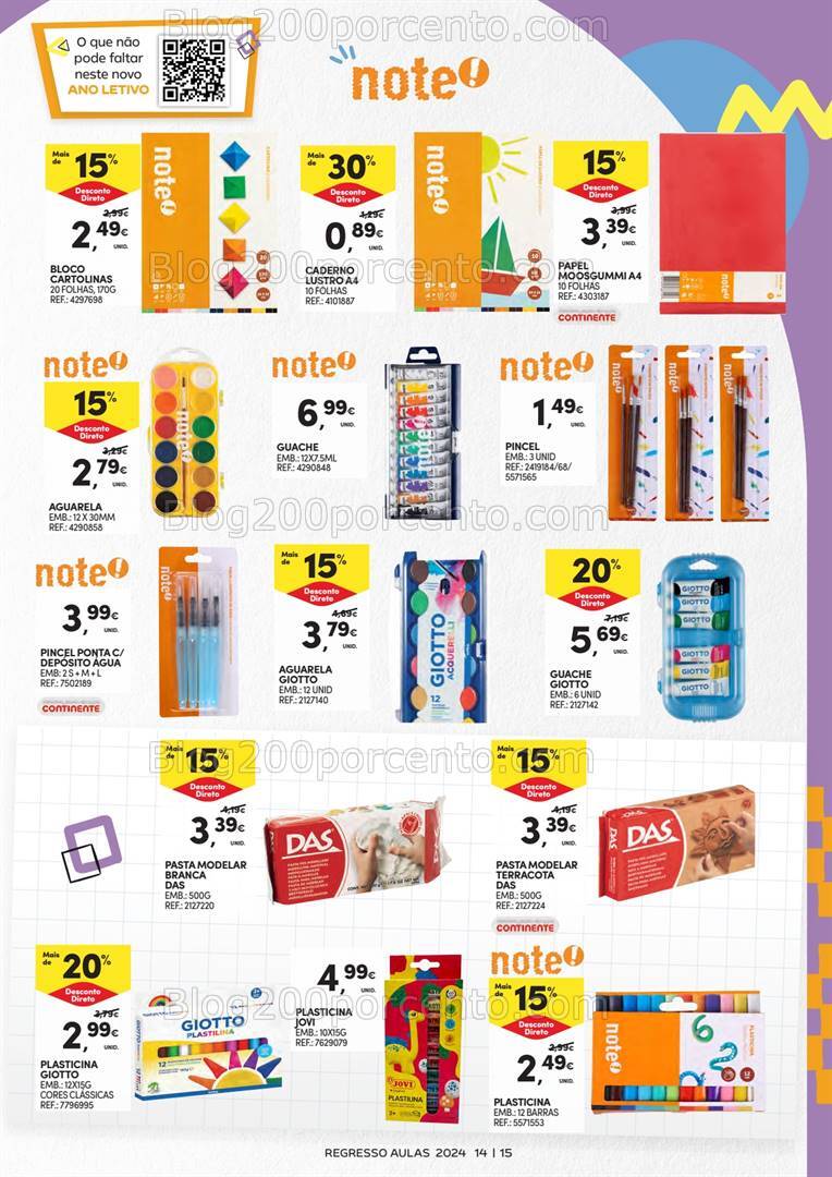 Antevisão Folheto CONTINENTE Regresso às Aulas Promoções de 3 a 22 setembro