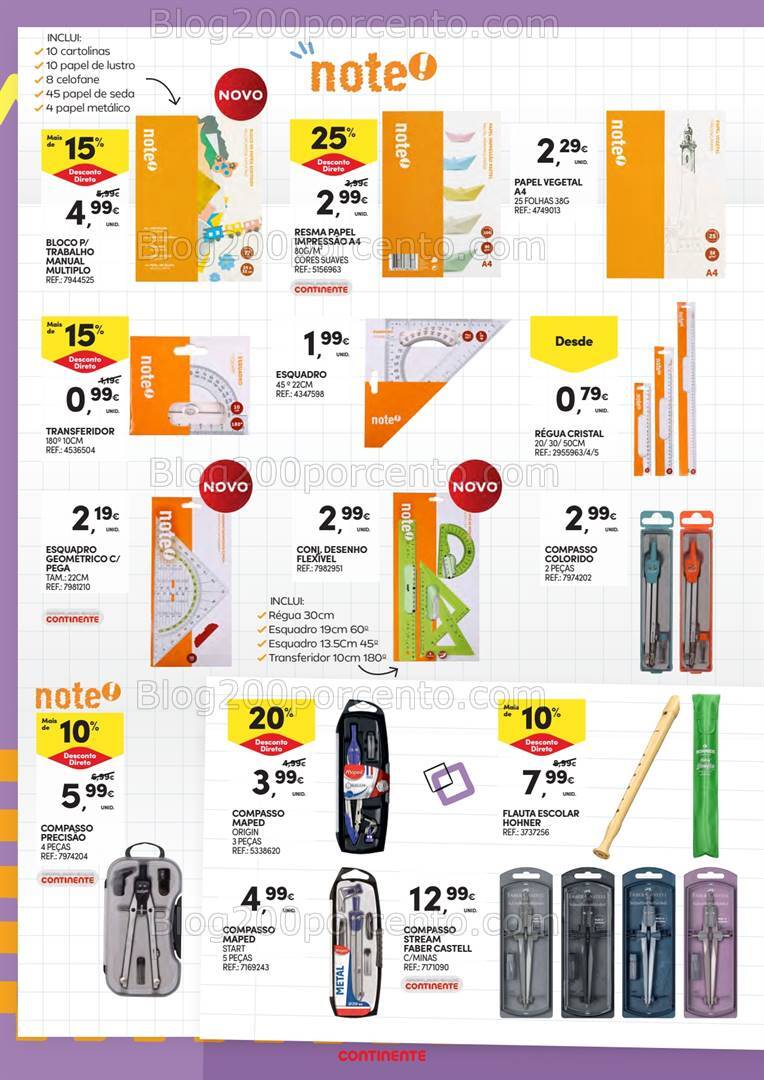 Antevisão Folheto CONTINENTE Regresso às Aulas Promoções de 3 a 22 setembro