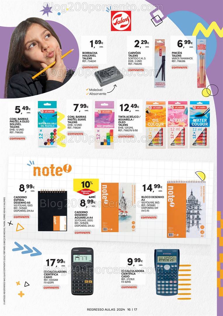 Antevisão Folheto CONTINENTE Regresso às Aulas Promoções de 3 a 22 setembro