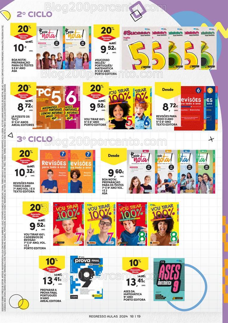 Antevisão Folheto CONTINENTE Regresso às Aulas Promoções de 3 a 22 setembro